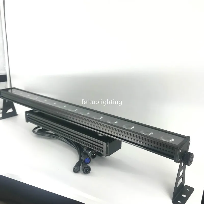 4 шт./партия+ Flycase Pixel control DMX светодиодная настенная шайба IP65 14x18 Вт RGBWA UV 6в1 светодиодная настенная балка, шайба наружный сценический свадебный свет