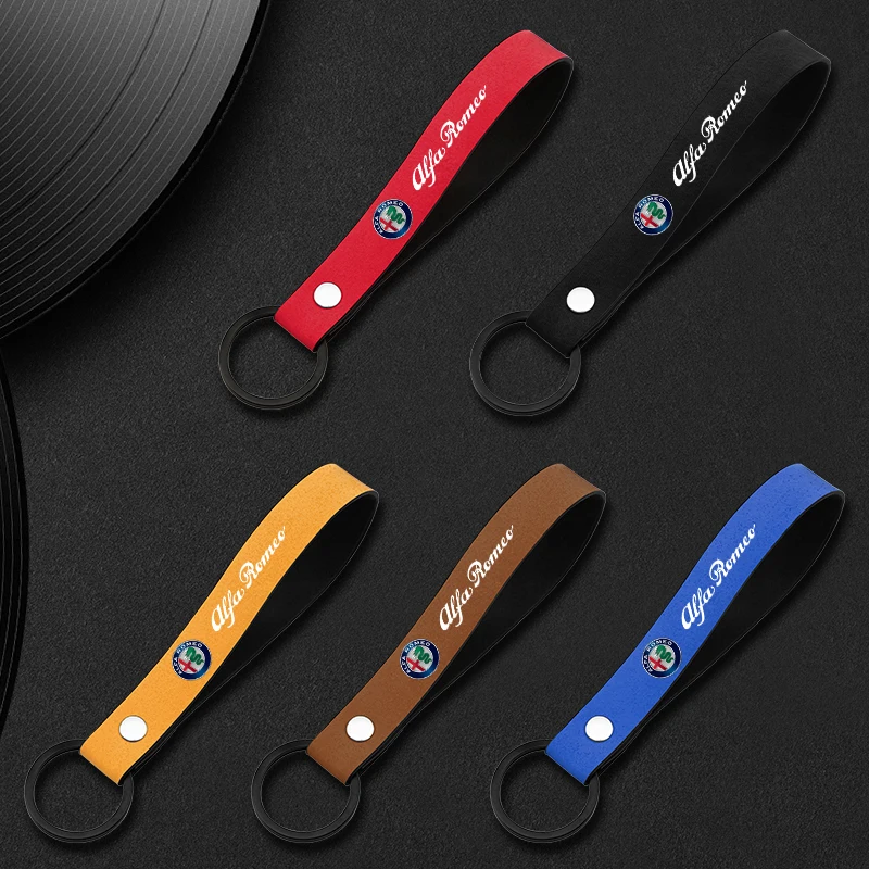 Car Key ring Fobs Suede Rope keychain for alfa romeo 159 147 156 giulietta mito sportivo Chain car Accessories | Автомобили и