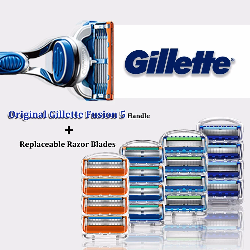 Gillette Fusion 5 слойная оригинальная бритва кассеты для безопасного бритья бритвенный