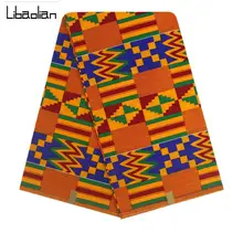 Хлопок высокое качество нигерийский Анкара цветочный принт голландский воск 6 ярдов Голландский Воск Принт ткань настоящий воск хлопок F911-28