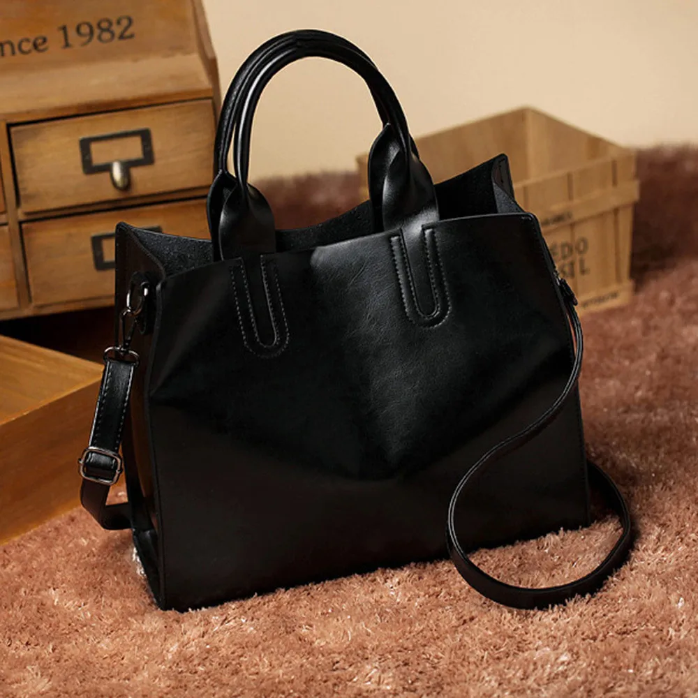 Сумка для женщин, новинка, Дизайнерская Женская Офисная сумка, черная однотонная деловая сумка с замком, высокое качество, из искусственной кожи, с верхней ручкой, рабочая сумка# O