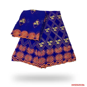 

Yellow flowers rhombus Swiss lace fabric 2019 embroidery African cotton Swiss voile lace fabrics c191203