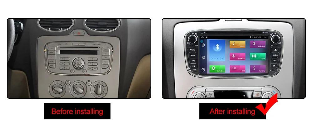 Perfect Car Multimedia player Android 9.1 2+32G GPS Navigation Autoradio 2 Din For FORD/Focus/Mondeo/S-MAX/C-MAX/Galaxy with wifi player 12