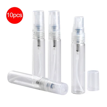 

10Pcs 5Ml Mini Travel Sprayer Pot Portable Empty Transparent Glass Refillable Perfume Atomizer Bottle Container Atomizer