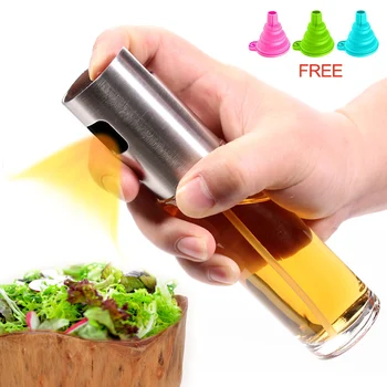

Olive Oil Sprayer for BBQ, Frying, Salad, Baking -Stainless steel Sprayers Glass Bottle - Food-grade Cooking Spray