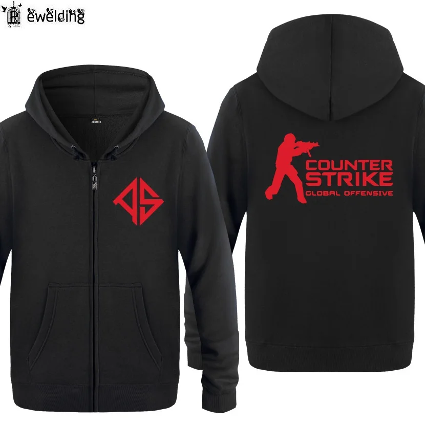 Zipper Hoodies Men Game Counter Strike CSGO Printed Mens Hoodie Fleece Long Sleeve Man's Jacket