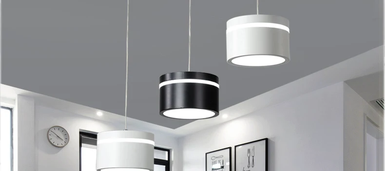 Современный светодиодный подвесной светильник белого и черного цвета, люстры для гостиной, столовой, кухни, бара, 3 головки, люстры