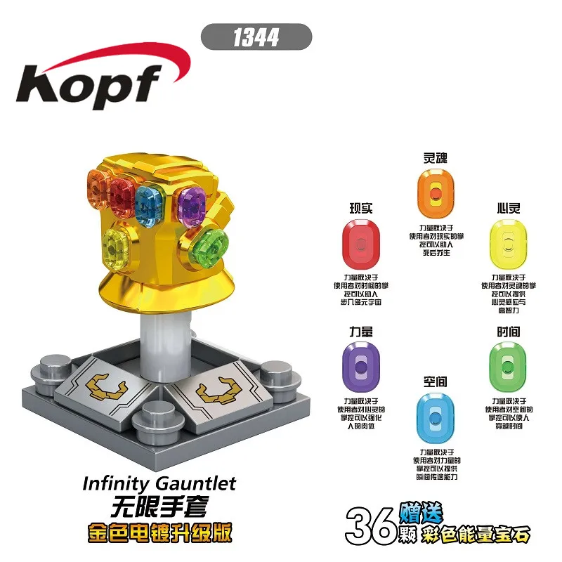 

Building Blocks Avengers 4 Infinity Gauntlet With Power Stones Thanos Gloves Vision Bricks Figures For Kids Gift Toys XH 1344