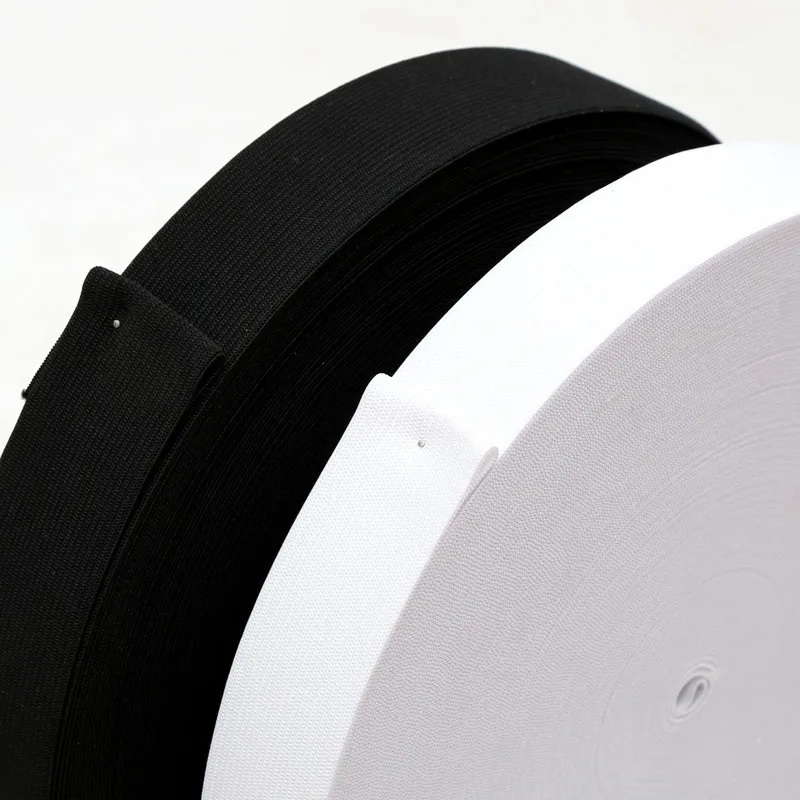 Ширина 0,6-5 см 5 м белая черная резинка спандексный Пояс отделка шитье/лента одежда гибкий швейный материал для шорт юбка траус