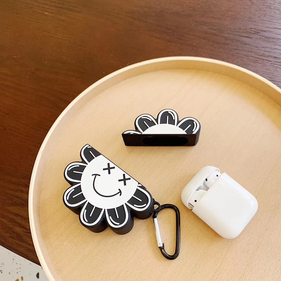 Чехол для наушников с 3D динозавром для Airpods 2, чехол с милыми покров на ягодицы для Apple Air pods, чехол, силиконовые наушники с собаками, рыбками, аксессуары, коробка