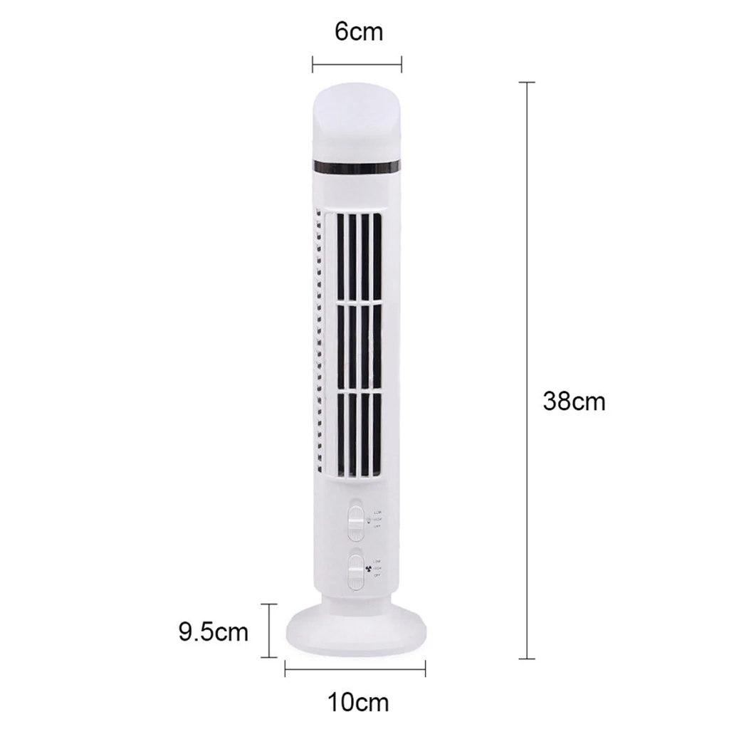 2x White USB Mini  Desk Fan With Led Light Cooling For Home Office