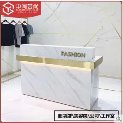 Jaar Voorbijganger abces Kassier Bureau Kleding Winkel Receptie Winkel Kleine Eenvoudige Moderne  Schoonheidssalon Bar Imitatie Marmer|Reception Desks| - AliExpress