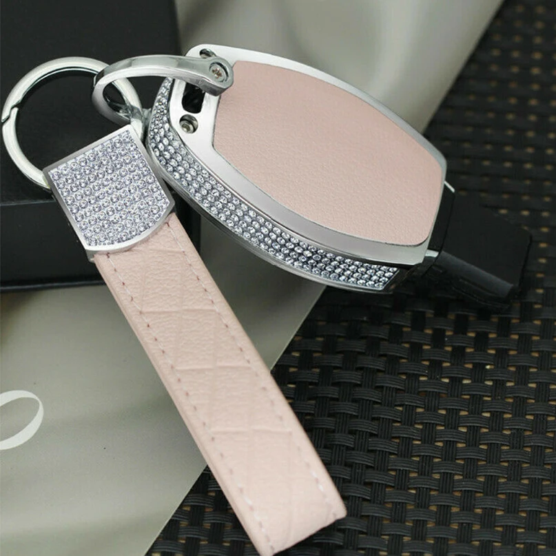 Ключ с бриллиантами чехол с кожаной брелок для Mercedes-Benz GLA C-Class GLC C200L
