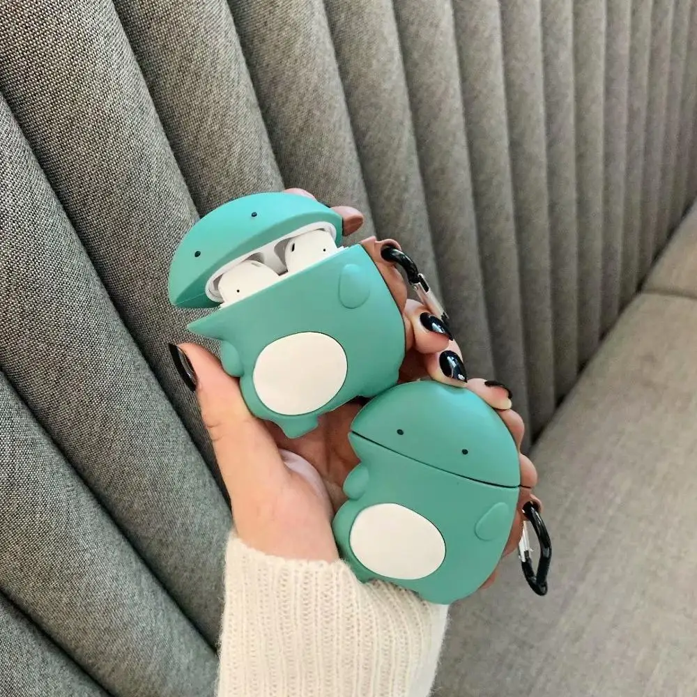 Cartoon Dinosaur Bluetooth Earphone Case For Apple AirPods Soft Charging Headphones Cases Airpods Protective Cover |