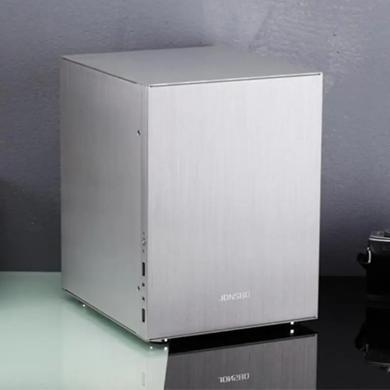 Jonsbo C2 Алюминиевый Чехол для компьютера настольный ПК Шасси для Mini ITX microATX