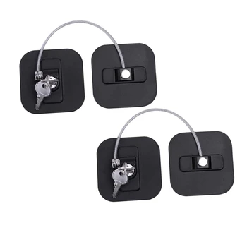 

2 Pcs Refrigerator Strong Adhesive Lock for Cabinet File Drawer Window Child Safety with Keys