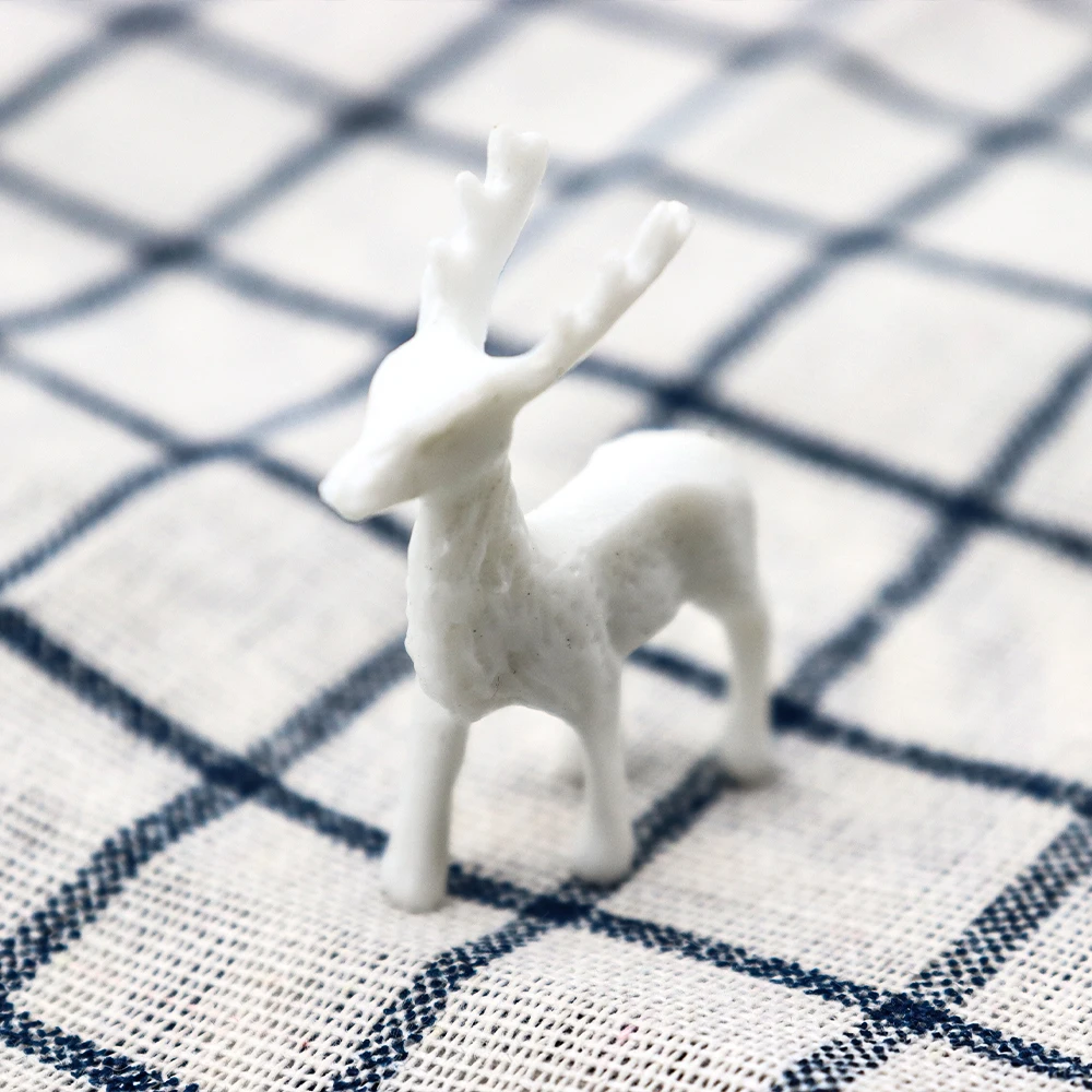 6Pcs Artificial mini deer doll garden model geometric deer statue home decoration children's toy miniature wedding decoration