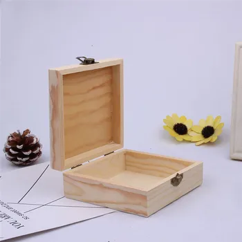 

New Vintage Wooden Jewelry Box Treasure Chest Storage Organizer Multi-function Earrings Ring Jewelry Storage Case Container Bin