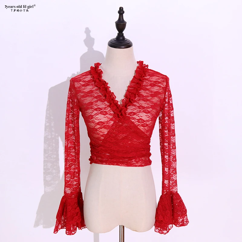 Veste d'entraînement Flamenco avec manches évasées en dentelle HHH04 |  AliExpress