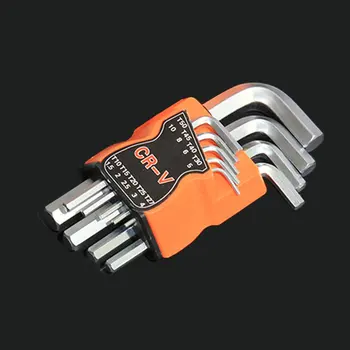 

9 Pcs Flat Head Hex Key Wrench Sets Torx L Shape Repair Tool Screwdriver Tool Set CR-V Steel Torque Spanner