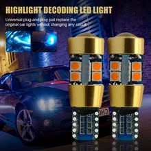 Ampoule LED T10 Canbus 3030 19 SMD, 12V, 15W, éclairage intérieur de carte, dôme, marqueur latéral de plaque d'immatriculation, lampe de signalisation, blanc, bleu, jaune, rouge