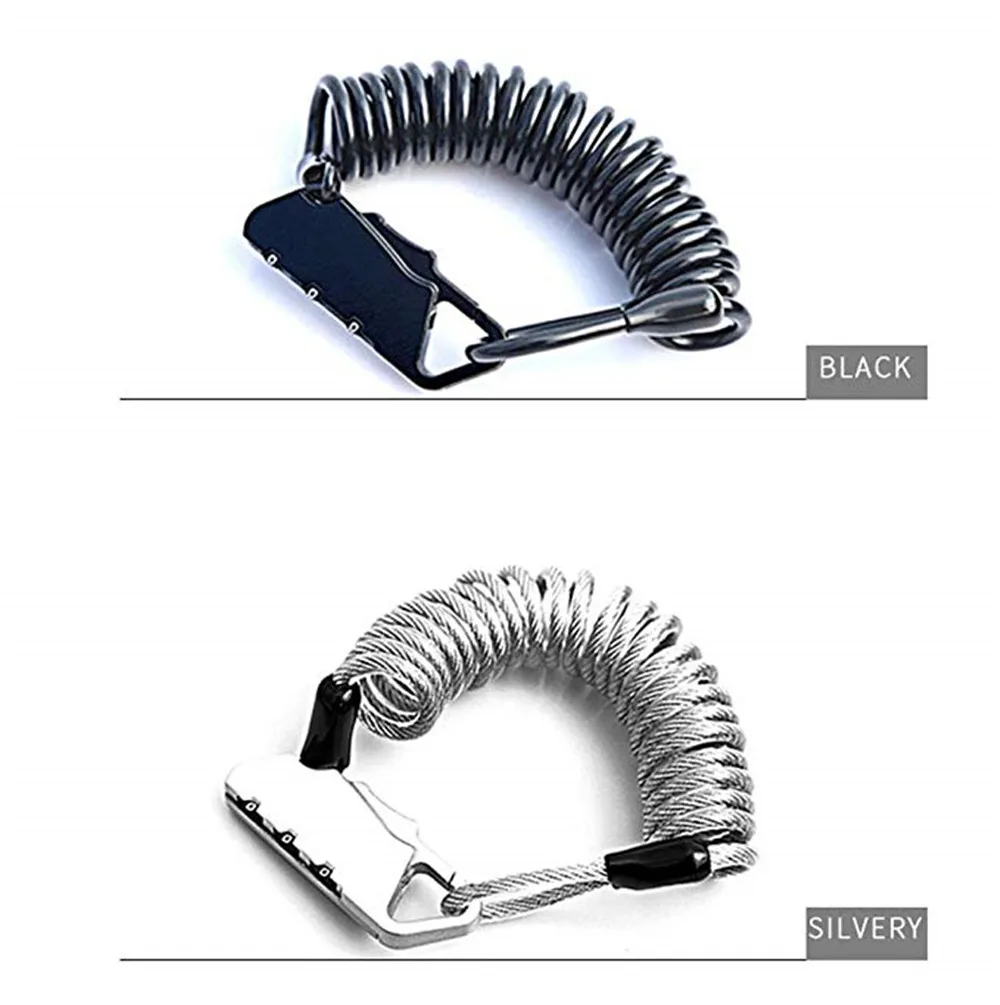 

Mini Bicycle Lock Folding Bike Code Lock Backpack Cycling Helmet Bicycle Cable Lock 3-digit Combination Anti-theft Bike Padlock