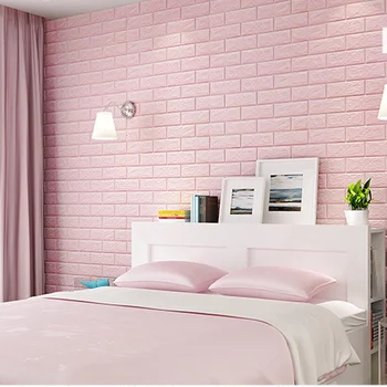 

10pcs/set 3D Wall Stickers Imitation Brick Bedroom Waterproof Self-adhesive Wallpaper For Living Room Kitchen TV Backdrop Decor