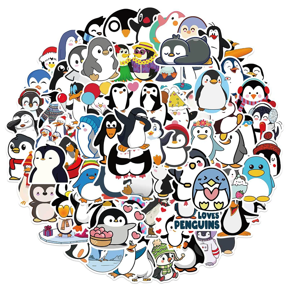 Nine cute cartoon penguin vector material free download