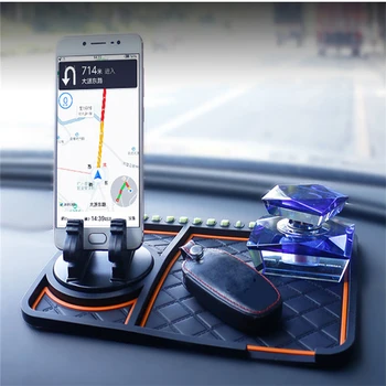 

Car Anti-Slip Mat 360 Degrees Angle Mobile Phone Bracket Phone Number Dashboard Decoration Non-slip Mat Holder GPS Perfume Seat