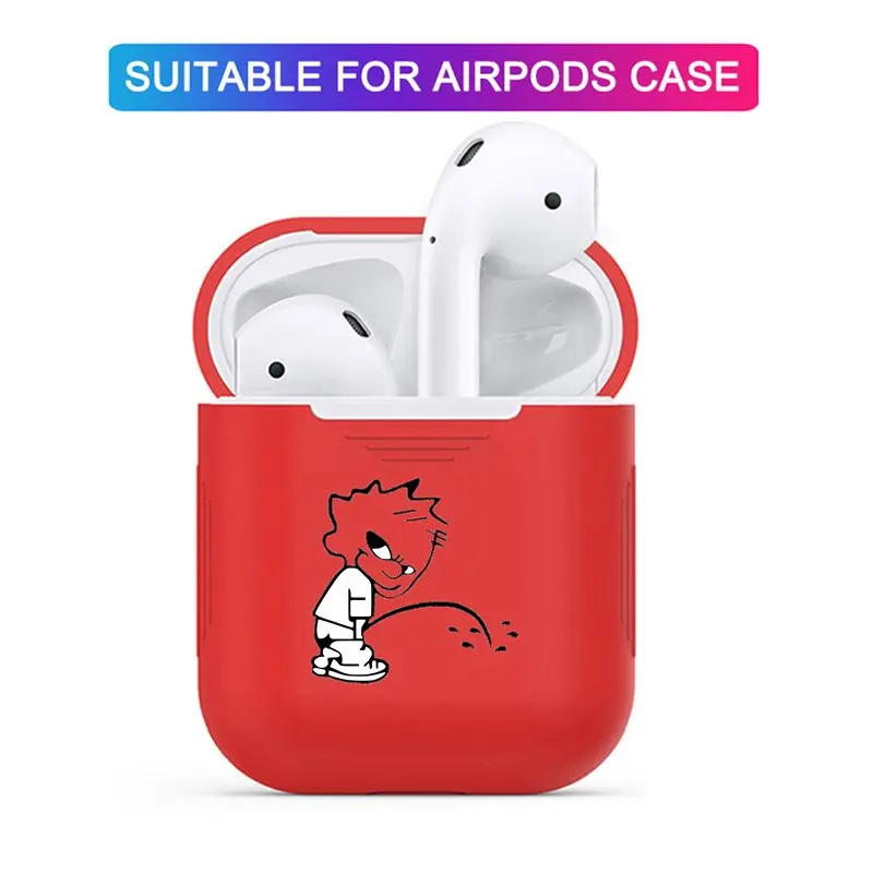 Mini Soft Silicone Case for Apple Airpods Shockproof Cover Earphone Cases Ultra Thin Air Pods Protector Fun Peeing Boy | Электроника
