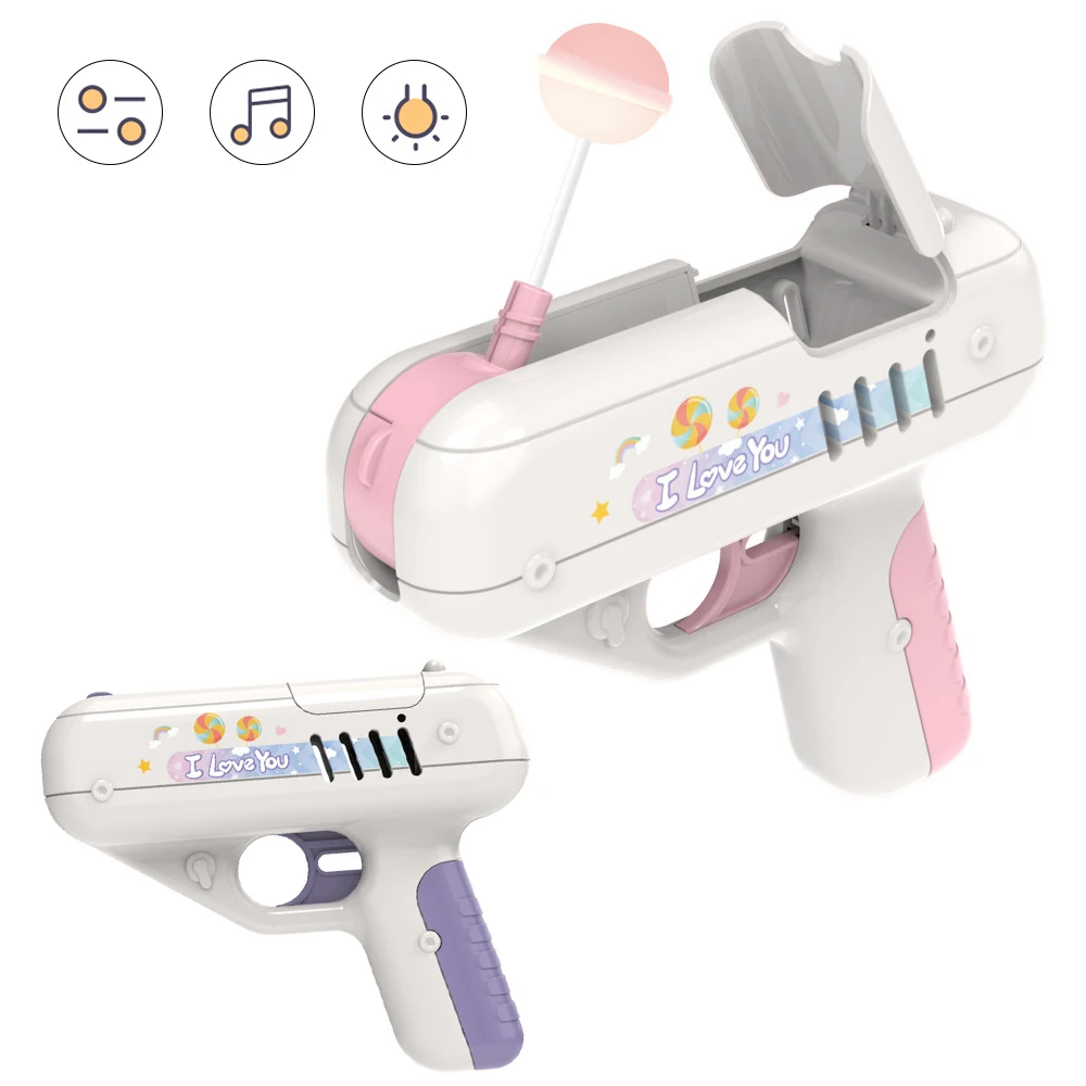 Pistola de caramelos de azúcar para niños, piruleta de juguete, regalo creativo para niños y amigos, almacenamiento de juguetes para el día de la madre
