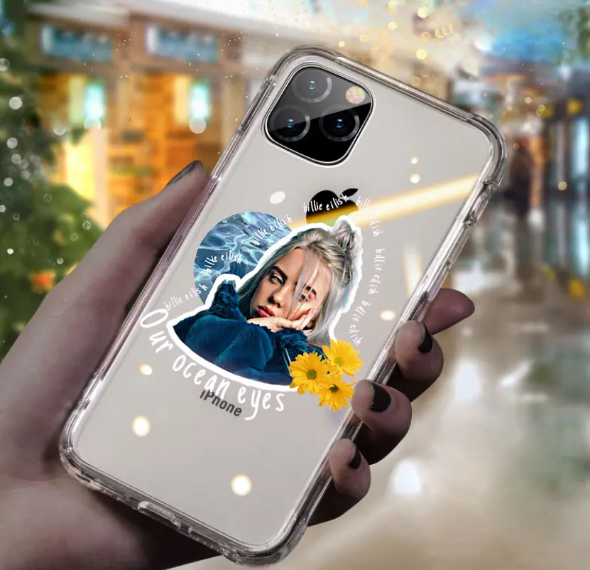 Billie Eilish наклейки dont smile at me мультфильм чехол для телефона для iPhone 11 pro max 7 5S SE 6 6s 8 7 Plus X XR XS MAX Мягкий ТПУ чехол - Цвет: TPU  A1058