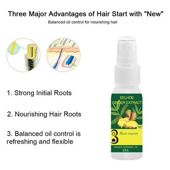 

Hair Growth Spray Ginger Essence Hair Growing Spray Fast Grow Hair for Women Men 30ml Effective Fast Grow Hair
