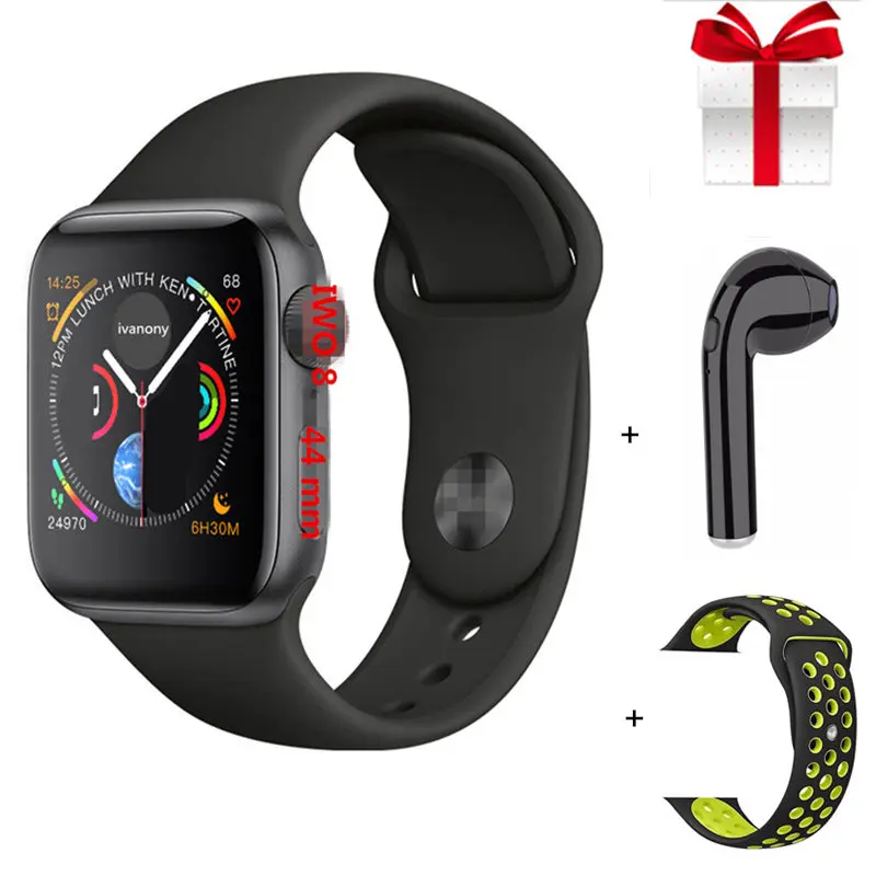 G Bluetooth Смарт Браслет для проверки сердечного ритма 8 1:1 SmartWatch 44 мм чехол для Apple iOS Android телефон сердечного ритма ЭКГ-шагомер PK IWO 6 7 IWO Lite - Цвет: G