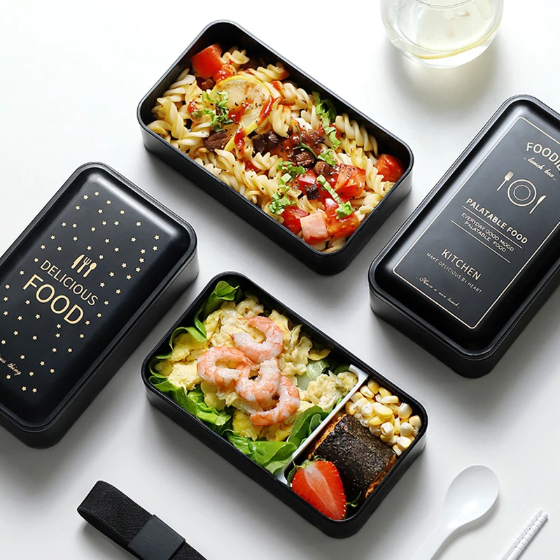 

Japanese Bento Box for Office Worker Student Double-Layer Microwave Heating Lunch Box Separate Large Fruit Salad Lunch Box Set