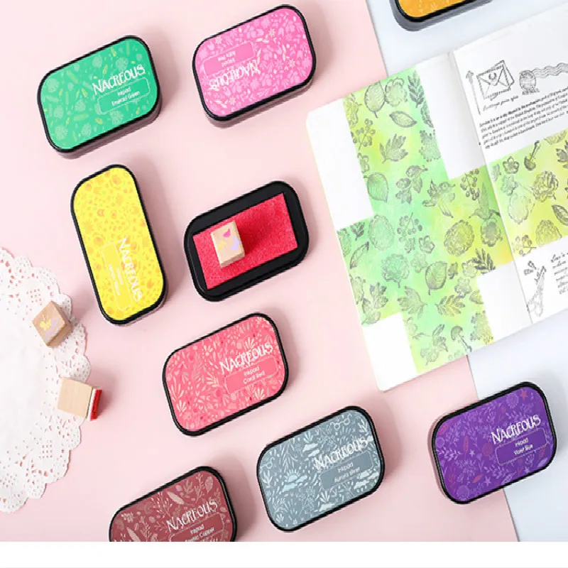 

Pearlescent 12colors hand account special inkpad color hand account material hand account seal tool student cute printing tool