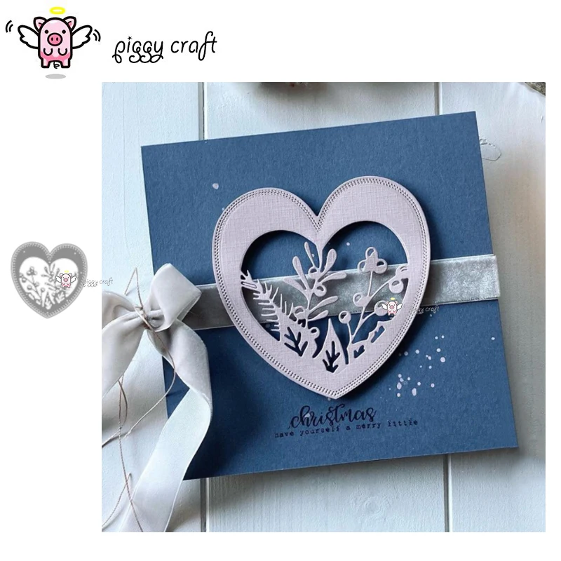 

Piggy Craft metal cutting dies cut die mold Leaf fruit heart frame Scrapbook paper craft knife mould blade punch stencils dies