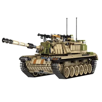 

Military ww2 Tank M60 Magach Tank Set World War 2 Army Theme Weapon Soldier Figures Building Blocks Bricks Toys For Boys Gift