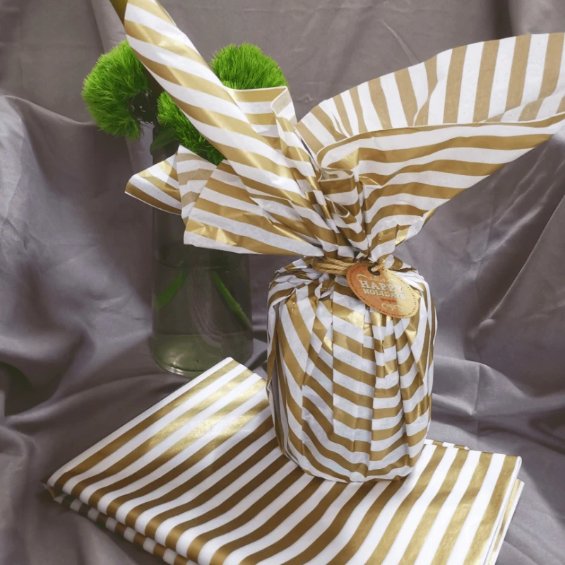 10pcs Gold Silver Tissue Paper craft paper diy craft materials scrapbooking paper gift wrapping paper DIY Flower Clothing Shirt Shoes Gift Packaging Home Decoration Festive & Party Supplies
