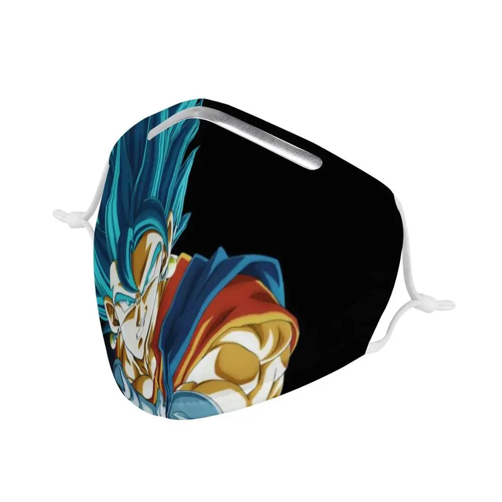 

PM2.5 Dragon Ball Cartoon Women's and Men's Respirator with 4 Filters, Fashionable Washable, Reusable Mask, Non-Disposable Virus