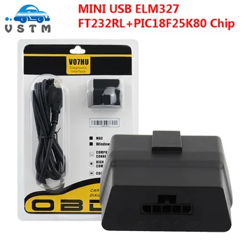 

USB ELM327 V1.5 V07HU with PIC18f25k80 + FT232RL Chip USB RS232 Port On PC ELM 327 V1.5 Car Diagnostic Tool For OBD2 Protocol