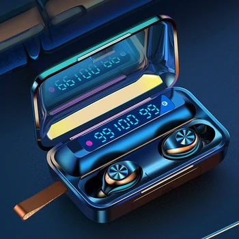 

Wireless Bluetooth Earphones Touch Control 9D Stereo Headset LED Display Waterproof Sport Earbuds Earphone with Mic