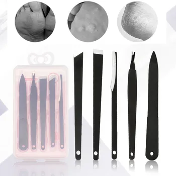 

5Pcs/Set Toe Pedicure Knife Tools Ingrown Cuticle Tools Dead Skin Corn Removers Nail Foot Care Tool Kit High Quality Foot Rasps