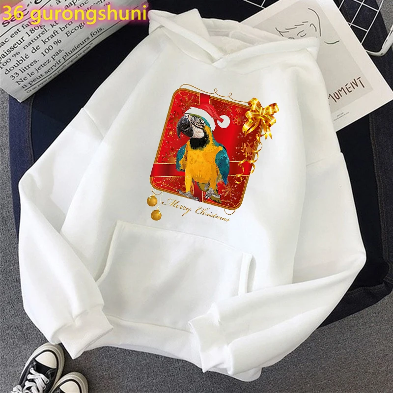 2022 Hot Sale Cute Cockatiel Parrot Print Hoodies Women Merry Christmas Gift Sweatshirt Femme Winter/Spring/Autumn Tracksuit