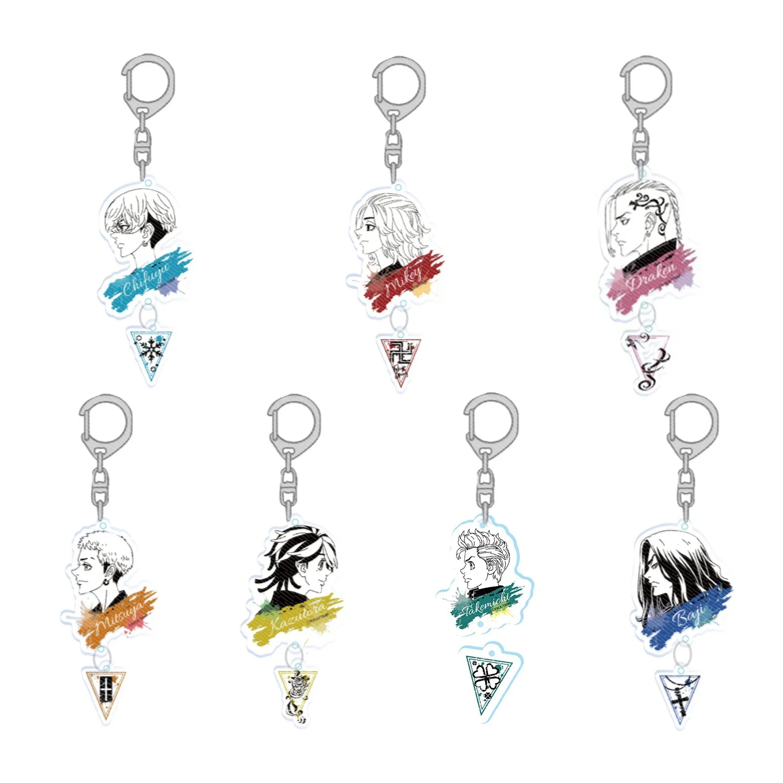 100 Styles Tokyo Revengers Anime Cosplay Keychain Manjiro Ken Takemichi Hinata Atsushi Chibi Kawaii