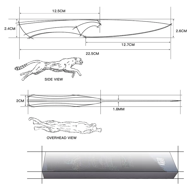 Findking Универсальный нож 5 дюймов cheetah Damascus японский VG10 острое стальное лезвие