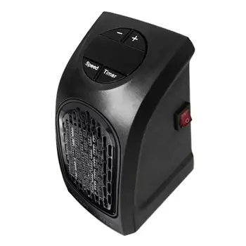 

Electric Wall Heater Mini Portable Plug-in Personal Space Warmer for Indoor Heating Camping Any Place Adjustable Thermostat