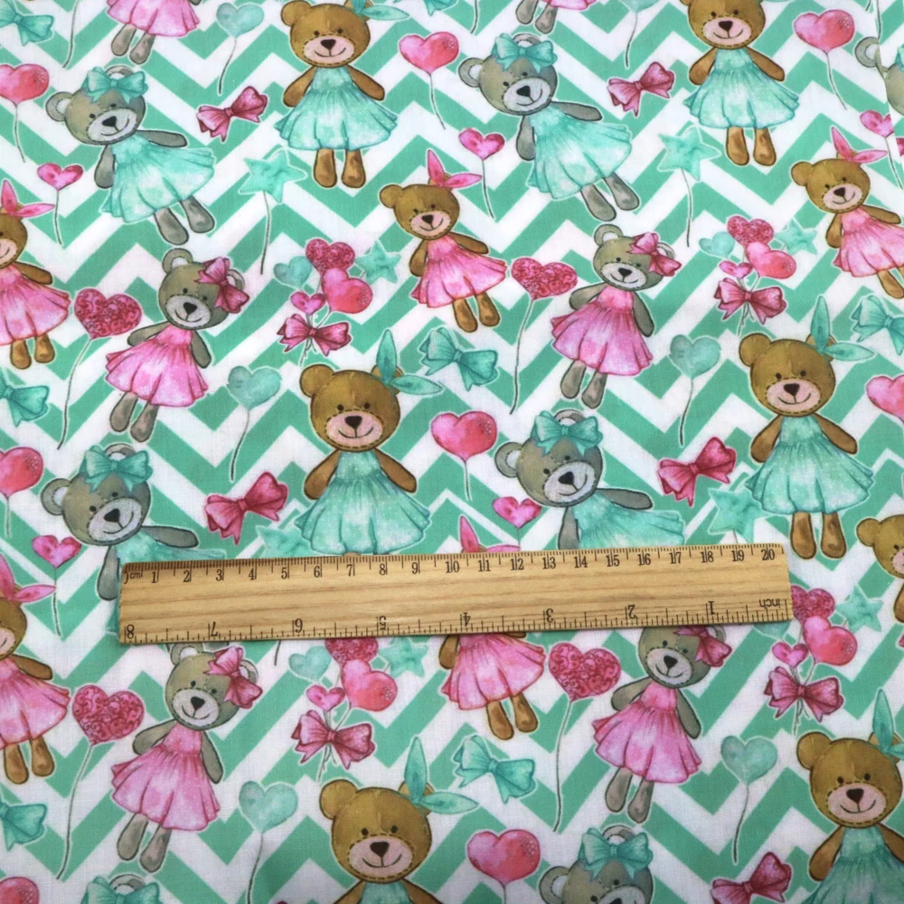 50*140 см мультфильм печатных хлопчатобумажная ткань DIY ткани лоскутное Telas Швейные Детские игрушки постельные принадлежности одеяло Tecido украшения, c3416 - Цвет: 1060986001