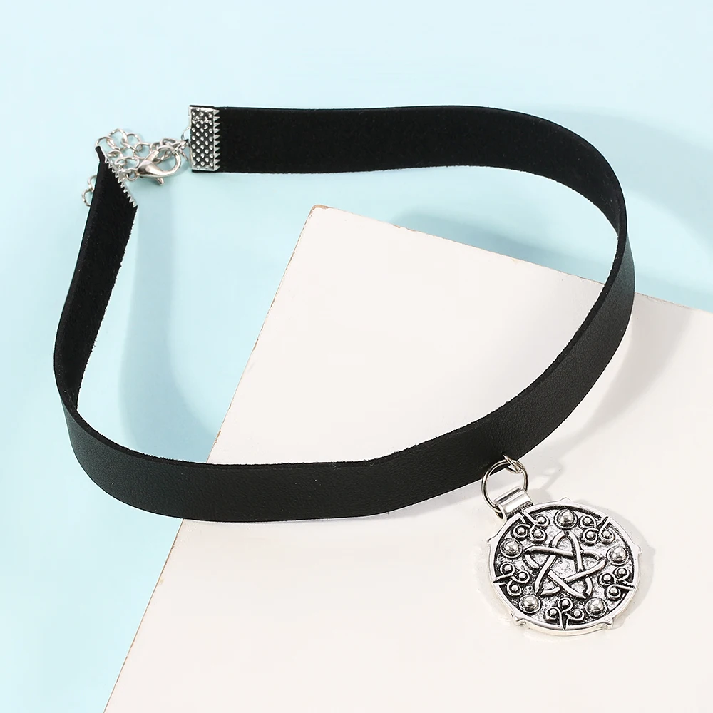 Black Leather Choker Necklace For Women - Plain, Australia | Ubuy