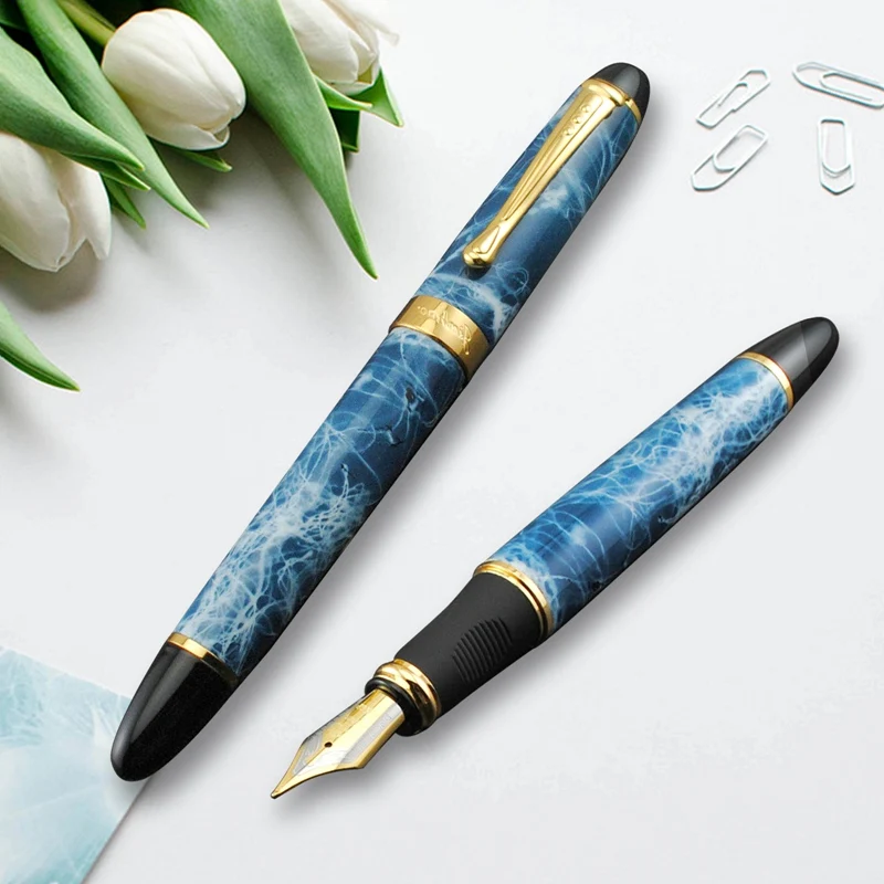 Jinhao X450 мраморная синяя авторучка Средний наконечник | Игрушки и хобби